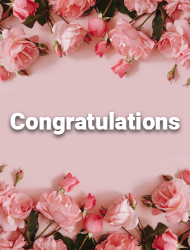 Congratulations flowerws in pink preview eng