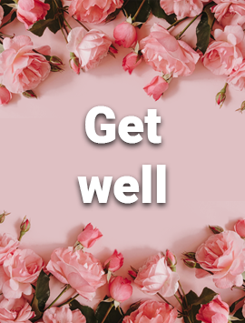 Get well flowers in pink preview eng