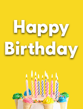 Happy birthday in yellow preview eng