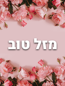 Pink flowers mazal tov preview heb