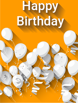 Happy Birthdaywhite balloons on a golden background preview eng v2