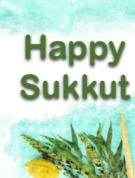 Happy Sukkot watercolor preview eng